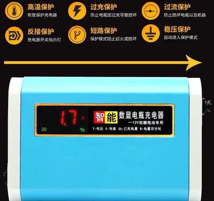 Carregadores de bateria acidificada ao chumbo do ferro 12V 10A do lítio com AU BRITÂNICO da UE E.U. da exposição do LCD