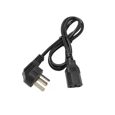 ISO9001 europeu 2 Pin Ac Power Cord Cable 1.2m para o portátil