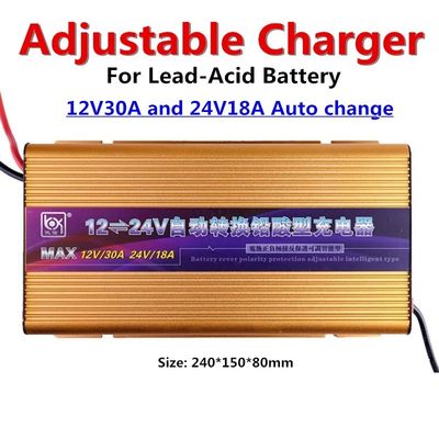 Carregador de bateria 18A automático inteligente acidificado ao chumbo ajustável